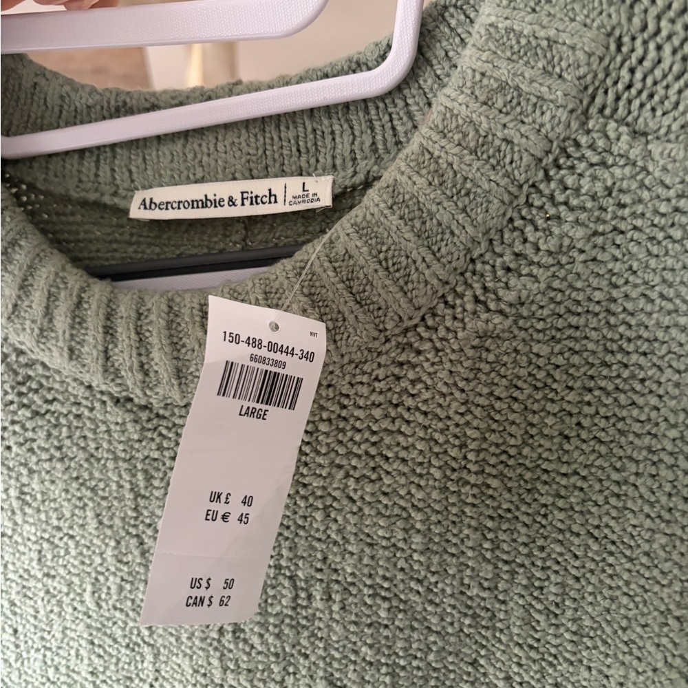 Abercrombie & Fitch Olive Crew Neck Sweater - Picture 5 of 5